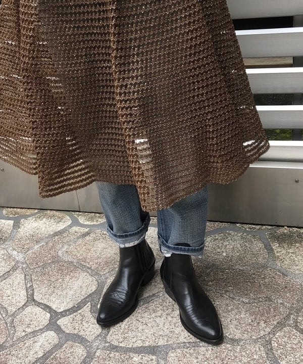 サワイさんの「BEAMS WOMEN｜【別注】Healthknit / ワッフル ボーダー Tシャツ」を使ったコーディネート