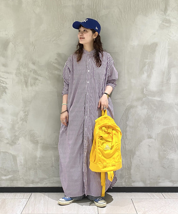 カスタニ モモノさんの「BEAMS WOMEN｜BEAMS BOY / スタンドカラー ロングスリーブ ワンピース」を使ったコーディネート