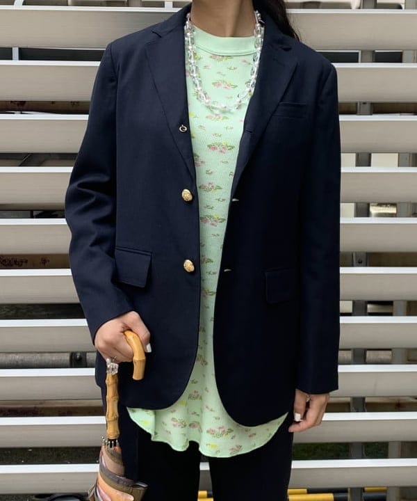 ナツハさんの「BEAMS WOMEN｜BEAMS BOY / ポリエステル ウール 3ボタン ブレザー」を使ったコーディネート