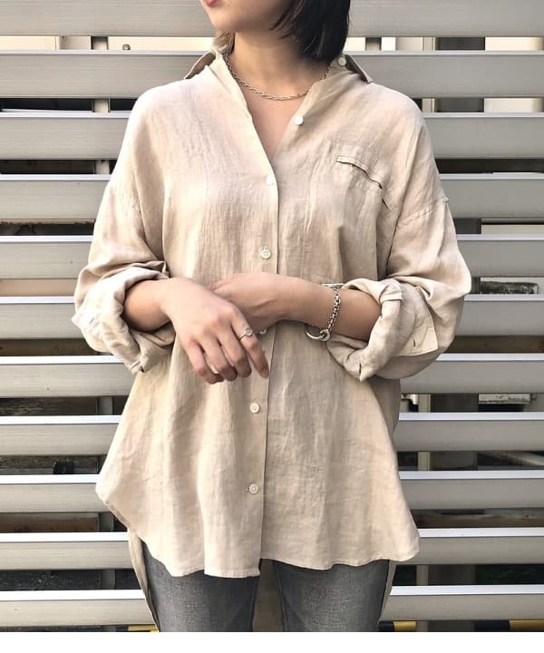 篠崎 香月さんの「BEAMS WOMEN｜PHILIPPE AUDIBERT × Demi-Luxe BEAMS / 別注 Millie ネックレス シルバー」を使ったコーディネート