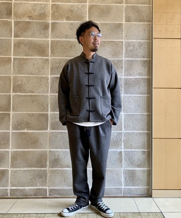 【新品未使用】BEAMS ダンボールニットチャイナJKTパンツセットアップ L ビームス 新丸の内（452067） スタイリング・コーディネイト｜BEAMS