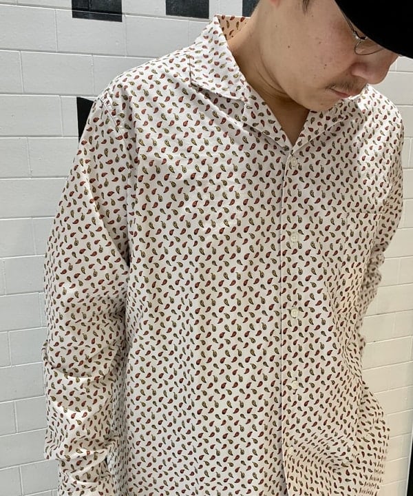 戸次 裕星さんの「BEAMS WOMEN｜BEAMS PLUS / ドビー ペイズリープリント オープンカラー シャツ クラシック フィット」を使ったコーディネート