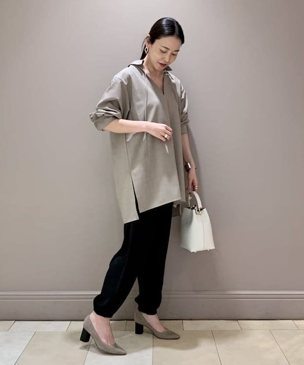 関 桂子さんの「BEAMS WOMEN｜PHILIPPE AUDIBERT × Demi-Luxe BEAMS / 別注 Millie ネックレス シルバー」を使ったコーディネート