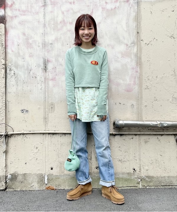 BEAMS BOY - BEAMS BOY フラワー ハニカム ロングスリーブ　ビームスボーイ ビームス ボーイ 原宿（474447） スタイリング・コーディネイト