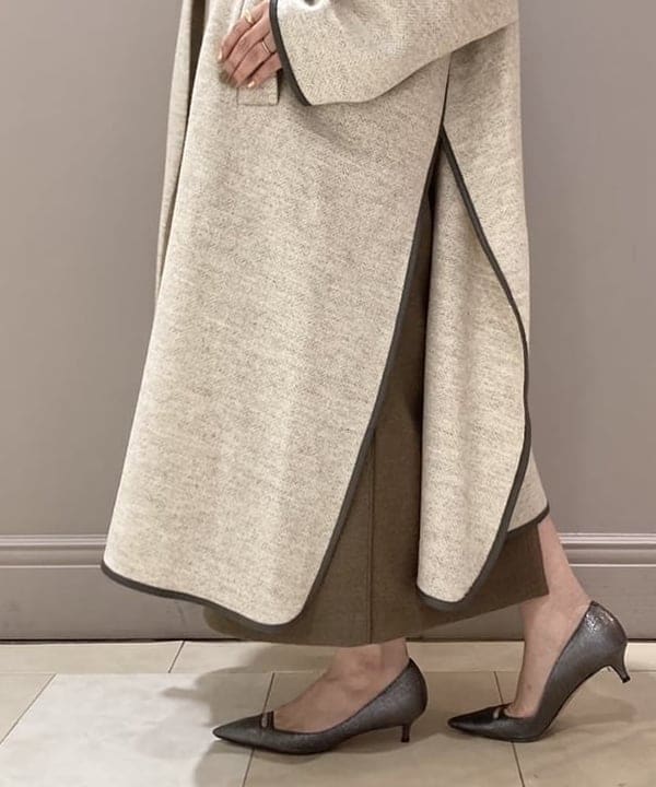 塚越 有紀さんの「BEAMS WOMEN｜Demi-Luxe BEAMS / コットン混 パフスリーブニット」を使ったコーディネート