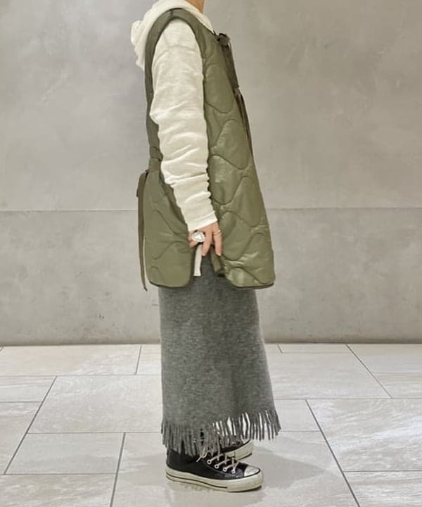 原口 愛さんの「BEAMS WOMEN｜Healthknit × BEAMS BOY / ワッフル プルオーバー パーカ」を使ったコーディネート