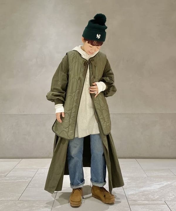 原口 愛さんの「BEAMS WOMEN｜Healthknit × BEAMS BOY / ワッフル プルオーバー パーカ」を使ったコーディネート