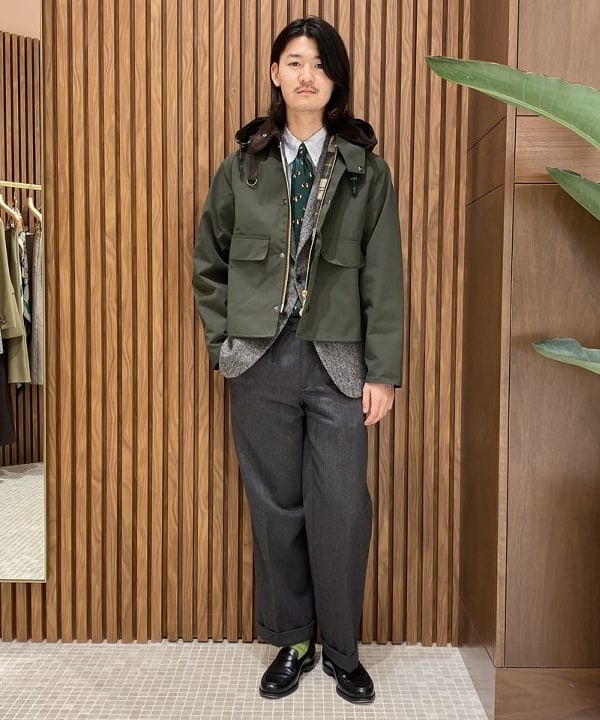 L barbour × beams f 21aw spey 2layer スペイ-