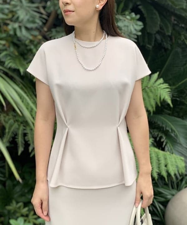 住吉　明佳さんの「BEAMS WOMEN｜トリアセ ペプラムジャケット＊」を使ったコーディネート