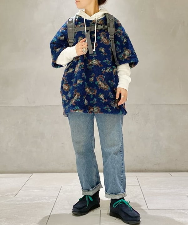 原口 愛さんの「BEAMS WOMEN｜Healthknit × BEAMS BOY / ワッフル プルオーバー パーカ」を使ったコーディネート