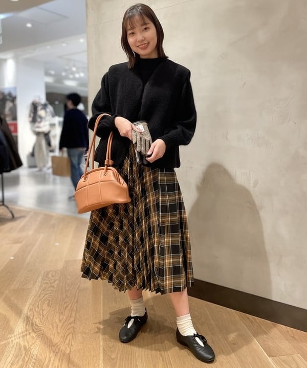 ビームスコラボO'NEILL バーガンディ チェック プリーツスカート サイズ8 ビーミング ライフストア by ビームス MARK IS みなとみらい店（516499