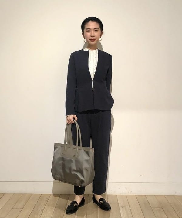 佐藤 美樹さんの「BEAMS WOMEN｜トリアセ ペプラムジャケット＊」を使ったコーディネート