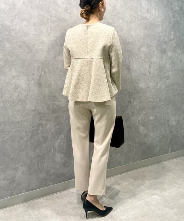 越智 里美さんの「BEAMS WOMEN｜トリアセ 1タック パンツ＊」を使ったコーディネート