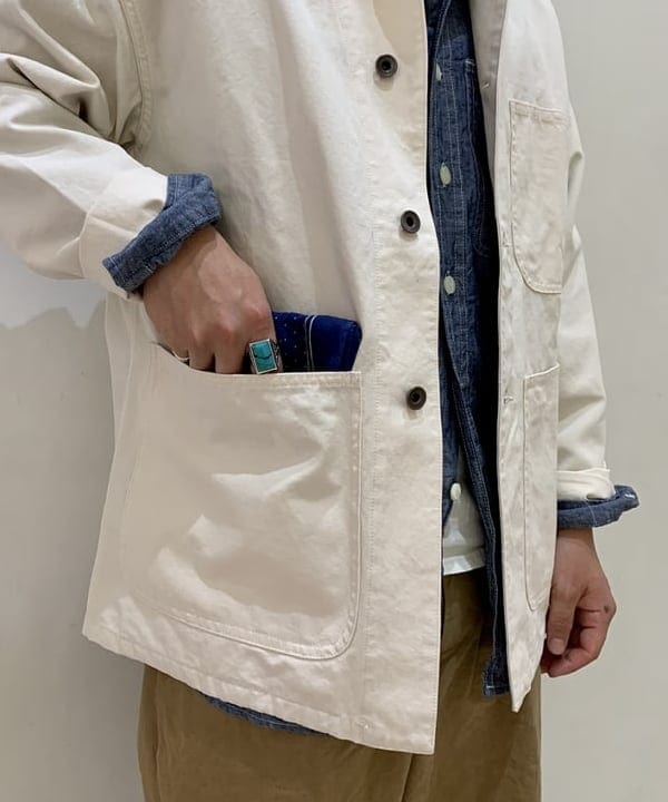 戸次 裕星さんの「BEAMS WOMEN｜BEAMS PLUS / コットンキャンバス ミリタリー チョア ジャケット」を使ったコーディネート