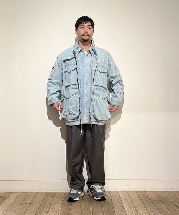 BEAMS ユーティリティ M65 ジャケット ビッグシルエット-