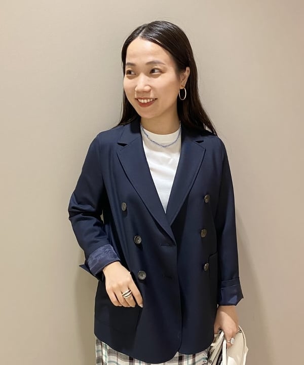 横川 真理奈さんの「BEAMS WOMEN｜SLOANE / コットン天竺  Tシャツ」を使ったコーディネート