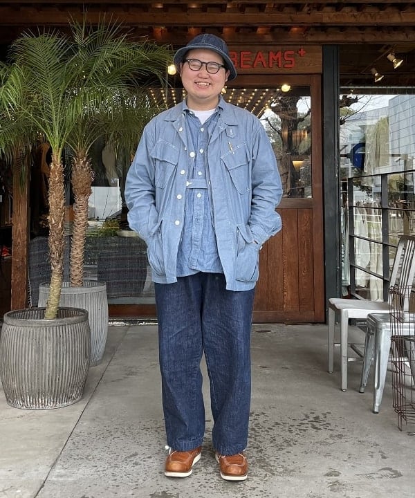 その他 BEAMS - RANGEAS Jr. BEAMS Blue BEAMS PLUS BEAMS PLUS WORK Chambray (Shirts, Blouses, Casual