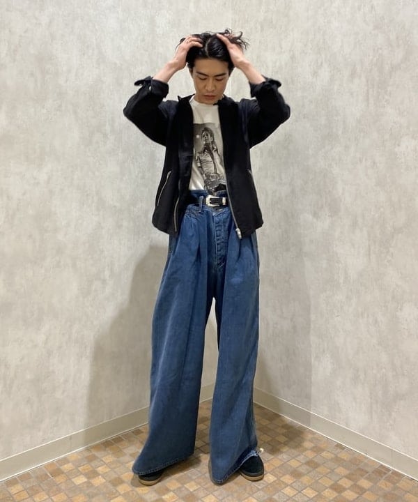 平柳 楓馬さんの「BEAMS WOMEN｜TORY LEATHER / 1 Creased Belt」を使ったコーディネート