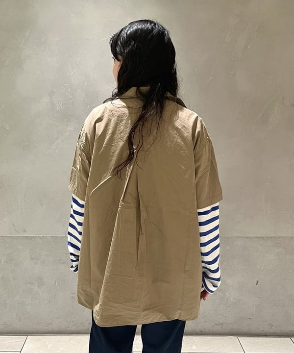 カスタニ モモノさんの「BEAMS WOMEN｜BEAMS BOY / コットン タイプライター ワークシャツ」を使ったコーディネート
