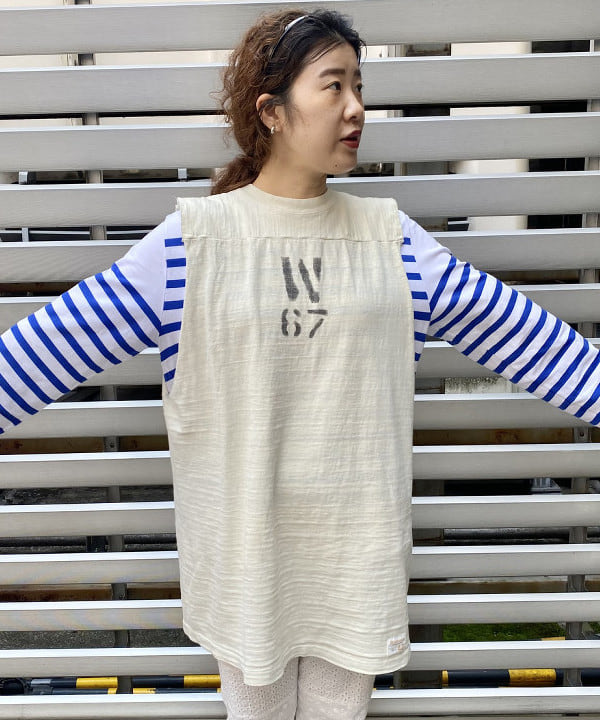 EMORIさんの「BEAMS WOMEN｜ナバルボーダー ビッグ ボートネック カットソー」を使ったコーディネート