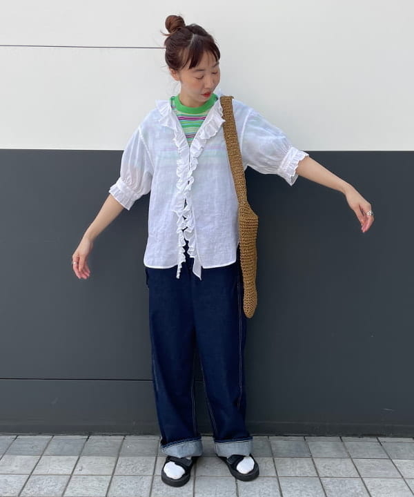 おのすさんの「BEAMS WOMEN｜12オンス デニム ペインター パンツ」を使ったコーディネート