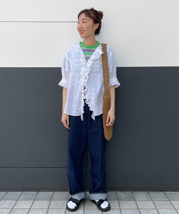 おのすさんの「BEAMS WOMEN｜12オンス デニム ペインター パンツ」を使ったコーディネート