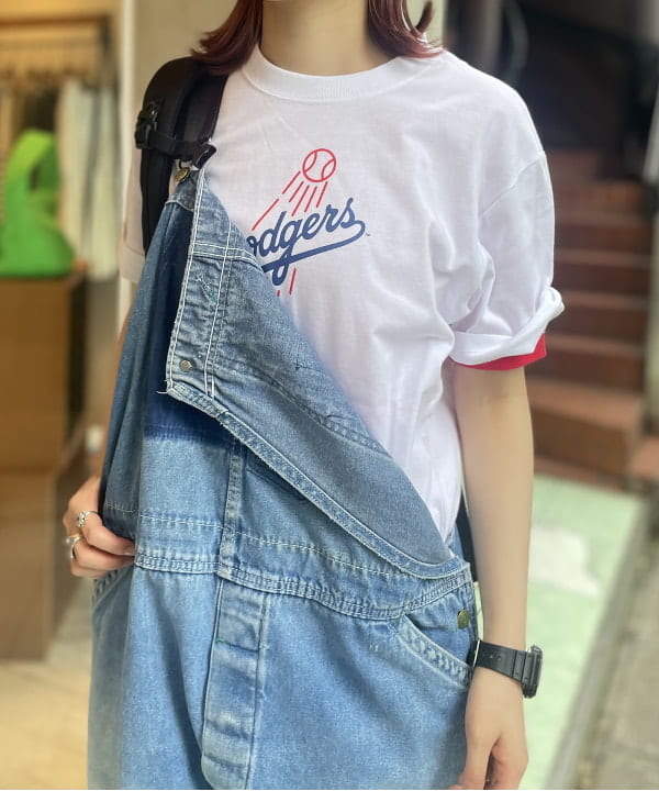 SHINAGAWAさんの「BEAMS WOMEN｜【別注】Healthknit / ワッフル ボーダー Tシャツ」を使ったコーディネート