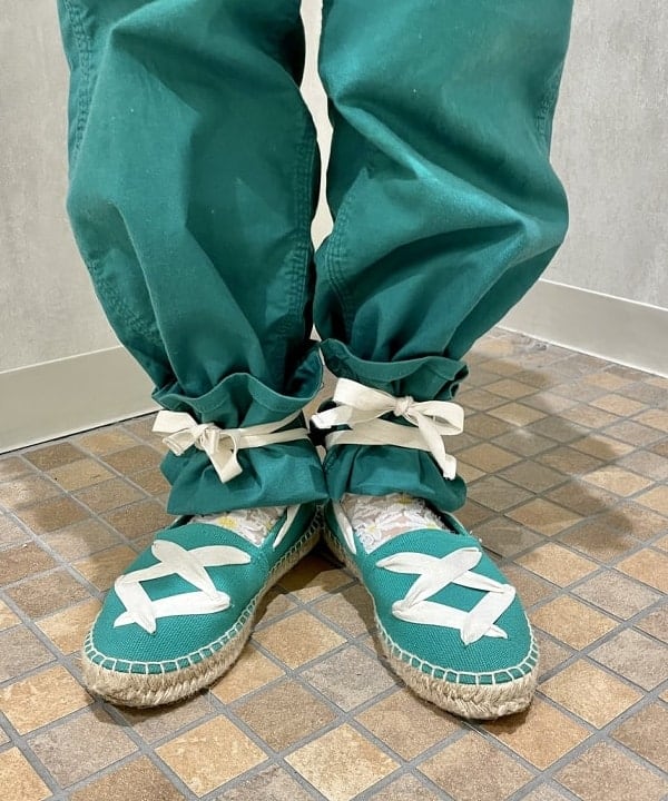 みりさんの「BEAMS WOMEN｜【別注】Healthknit / ワッフル ボーダー Tシャツ」を使ったコーディネート