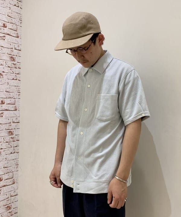 戸次 裕星さんの「BEAMS WOMEN｜BEAMS PLUS / シアサッカー ニット シャツ」を使ったコーディネート