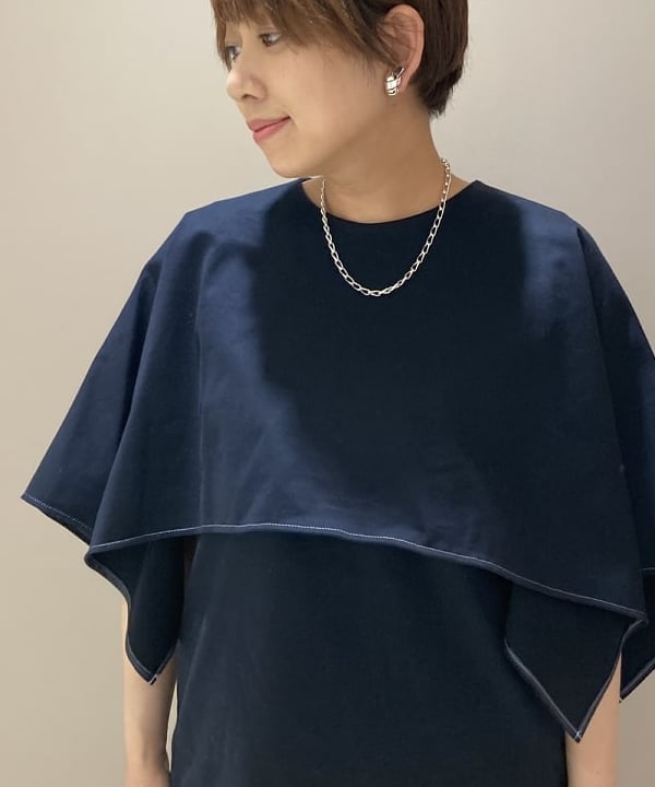 塚越 有紀さんの「BEAMS WOMEN｜Demi-Luxe BEAMS / ケープカラー プルオーバー」を使ったコーディネート