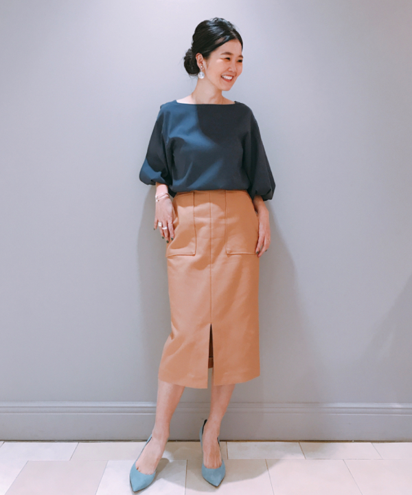 Demi-Luxe BEAMS ポケット付 タイトスカート - ロングスカート