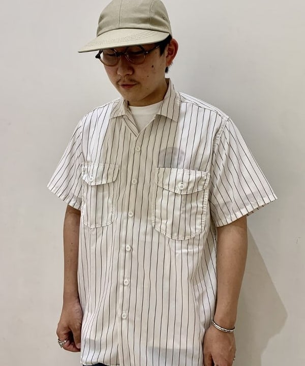 戸次 裕星さんの「BEAMS WOMEN｜WORK Short Sleeve Stripe T/C」を使ったコーディネート