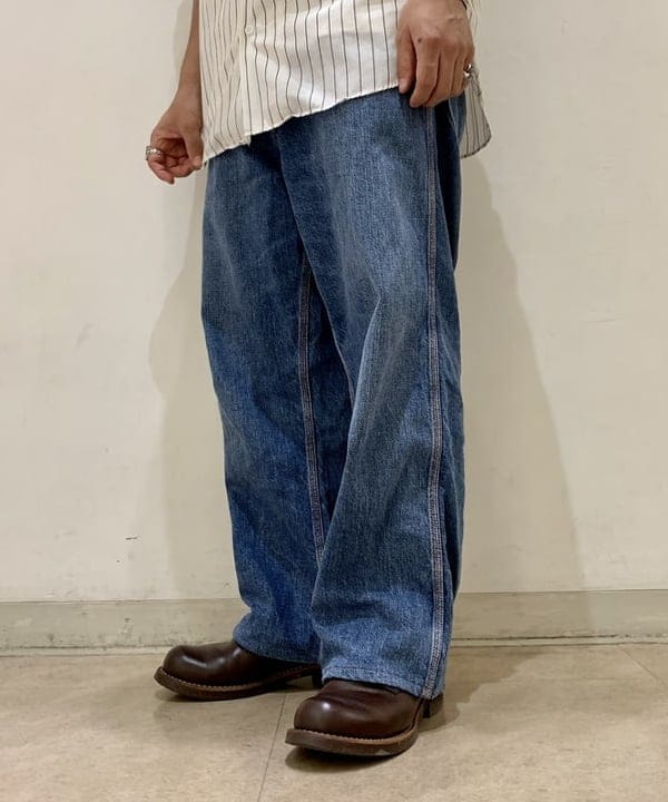 戸次 裕星さんの「BEAMS WOMEN｜WORK Short Sleeve Stripe T/C」を使ったコーディネート