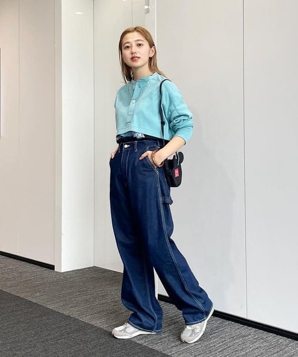 ハルカワエさんの「BEAMS WOMEN｜12オンス デニム ペインター パンツ」を使ったコーディネート