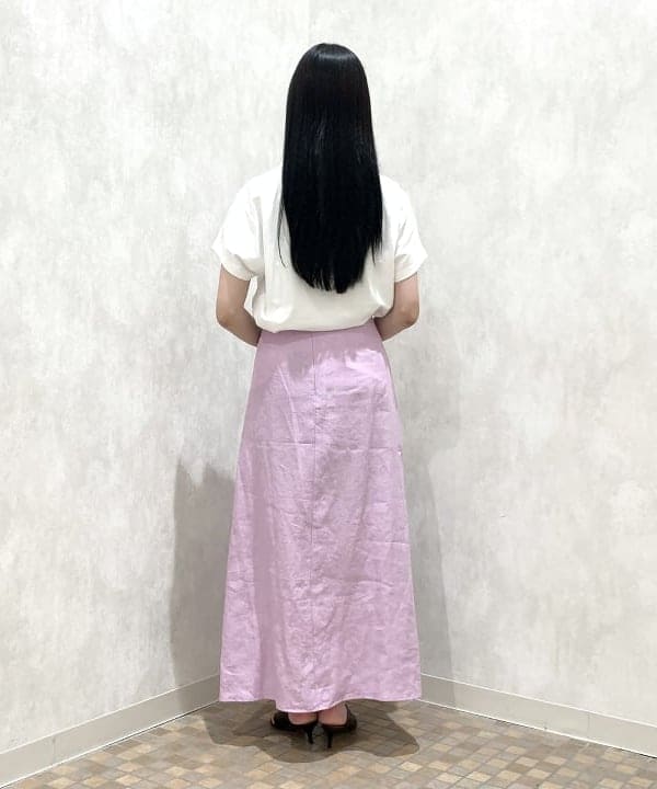 カワライさんの「BEAMS WOMEN｜ATON / スビンコットン キャップスリーブ Tシャツ」を使ったコーディネート