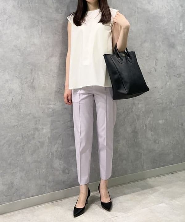 山田 千遥さんの「BEAMS WOMEN｜YOUNG&OLSEN / レザートートバッグ M」を使ったコーディネート