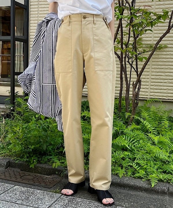 shibataさんの「BEAMS WOMEN｜ATON / スビン キャップスリーブ Tシャツ」を使ったコーディネート