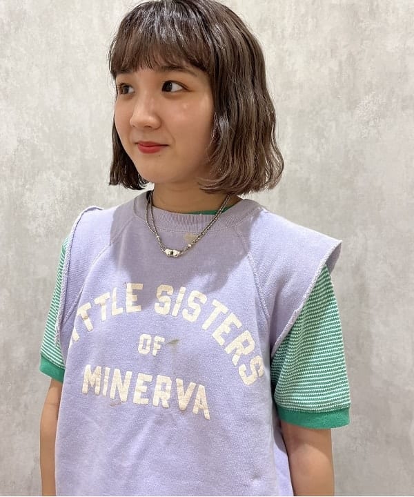 るーたまさんの「BEAMS WOMEN｜Healthknit × BEAMS BOY / ワッフル ボーダー Tシャツ」を使ったコーディネート