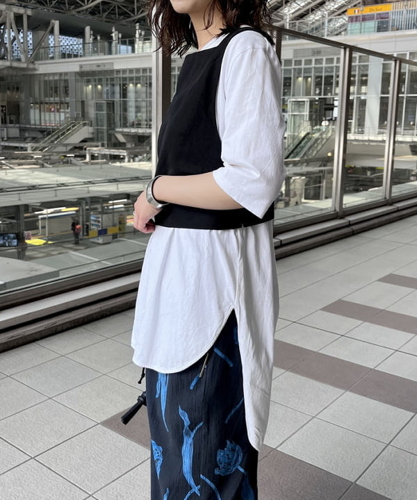 蒲原 捺美さんの「BEAMS WOMEN｜ATON / スビン ラウンドヘム Tシャツ」を使ったコーディネート