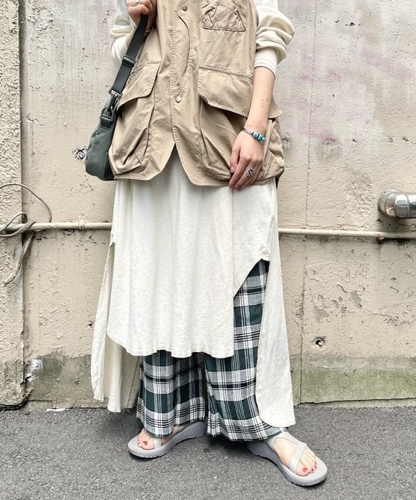 SHINAGAWAさんの「BEAMS WOMEN｜BEAMS BOY / 天竺 無地 ボートネック 7分」を使ったコーディネート