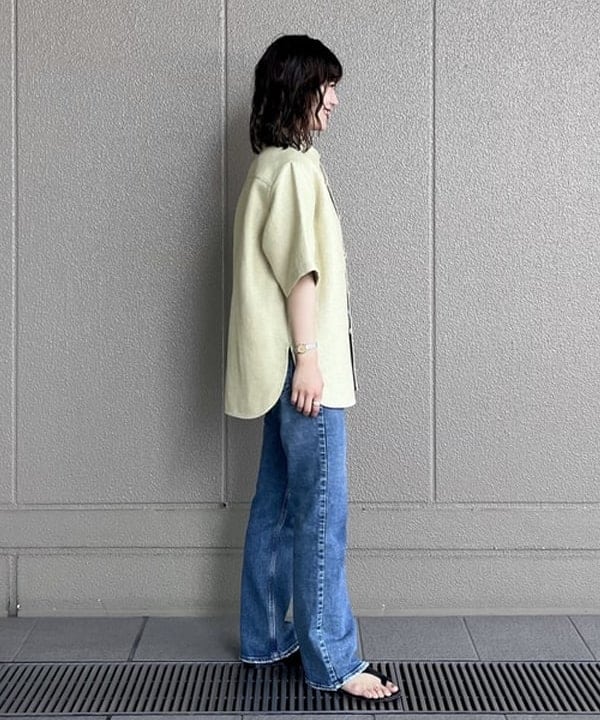 蒲原 捺美さんの「BEAMS WOMEN｜INSCRIRE / フライス ボーダー パッド付き タンクトップ」を使ったコーディネート