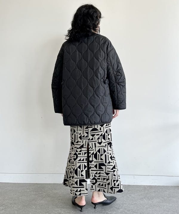 kigoさんの「BEAMS WOMEN｜キルティング ノーカラー ブルゾン」を使ったコーディネート