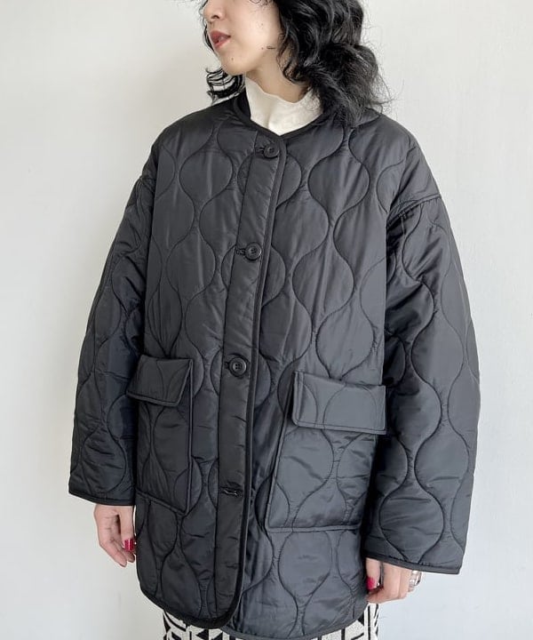 kigoさんの「BEAMS WOMEN｜キルティング ノーカラー ブルゾン」を使ったコーディネート