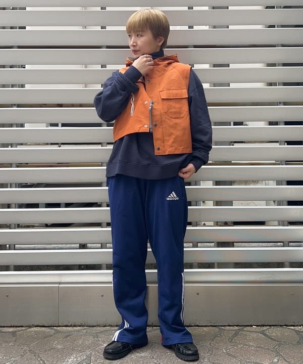 朱華さんの「BEAMS WOMEN｜Healthknit &times; BEAMS BOY / ワッフル ボーダー Tシャツ」を使ったコーディネート