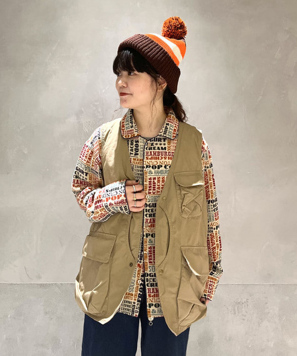 カスタニ モモノさんの「BEAMS WOMEN｜BEAMS BOY / コットン ウェザー クロス ハンティング ベスト」を使ったコーディネート