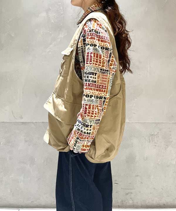 カスタニ モモノさんの「BEAMS WOMEN｜BEAMS BOY / コットン ウェザー クロス ハンティング ベスト」を使ったコーディネート