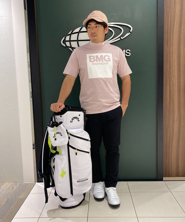 BEAMS GOLF ビームス ゴルフ ポンチ モックネック シャツ 長袖 白 ビームス ゴルフ VIORO店（635922） スタイリング