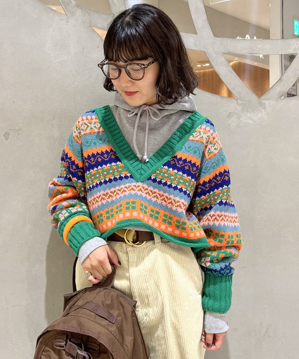 るーたまさんの「BEAMS WOMEN｜Healthknit × BEAMS BOY / ワッフル プルオーバー パーカ」を使ったコーディネート
