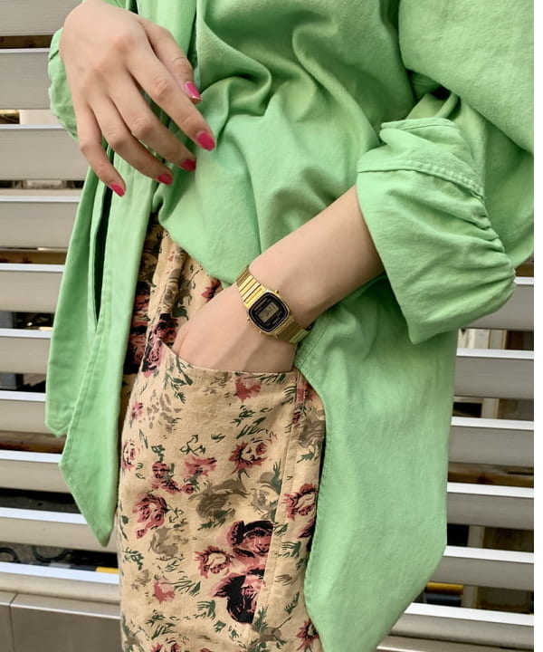 ナツハさんの「BEAMS WOMEN｜BEAMS BOY / GOLDメッキ 0.8mm リング」を使ったコーディネート