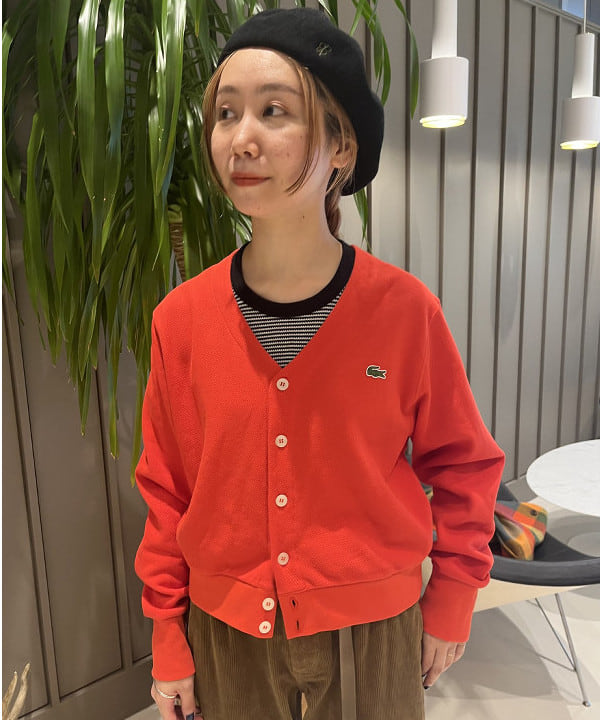 にしだてさんの「BEAMS WOMEN｜【別注】Healthknit / ワッフル ボーダー Tシャツ」を使ったコーディネート